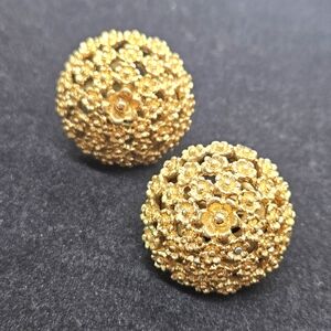 Vintage Domed Monet Clip Earrings